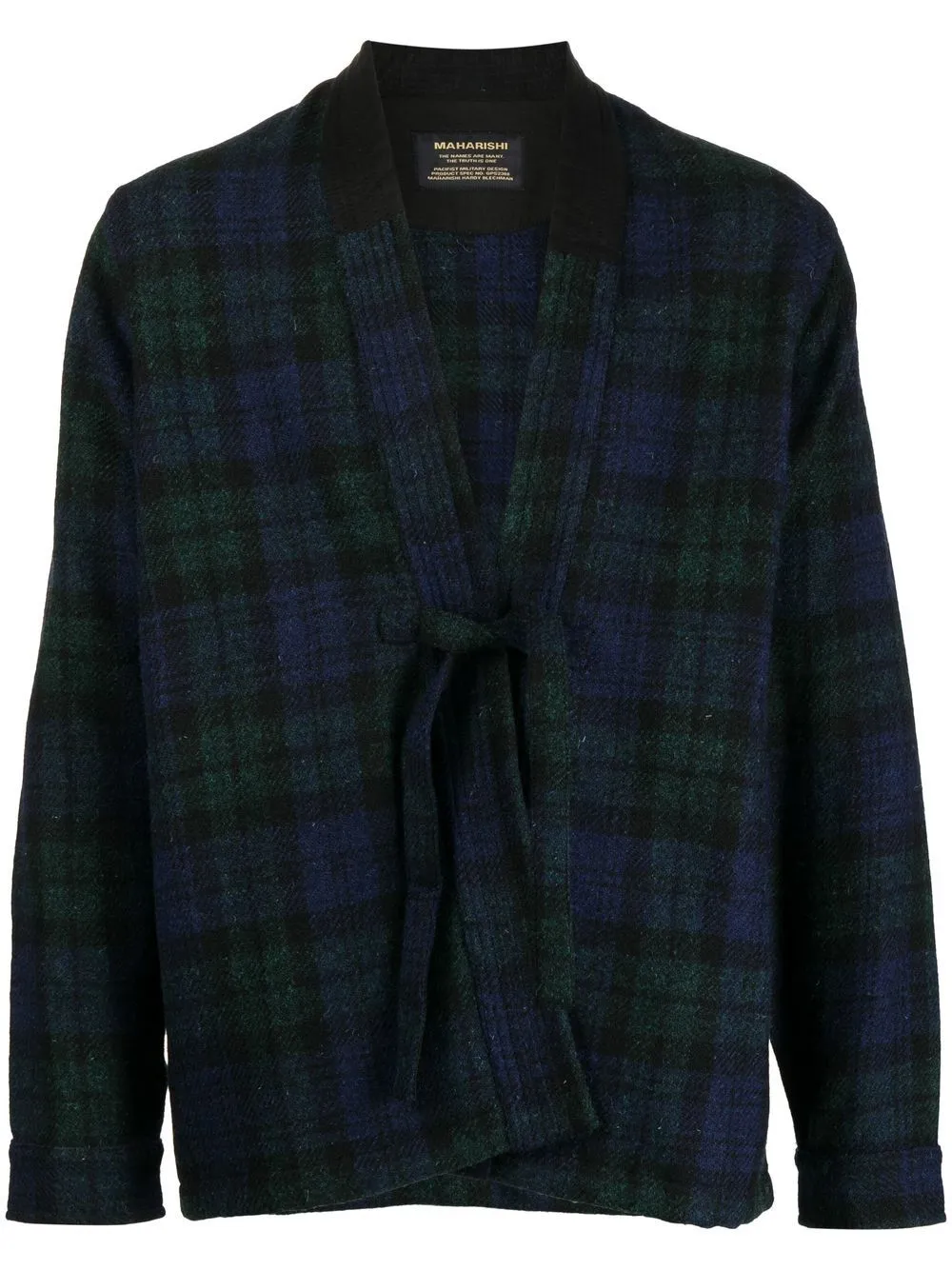 Tartan Front-Tie Jacket winter jackets clearance
