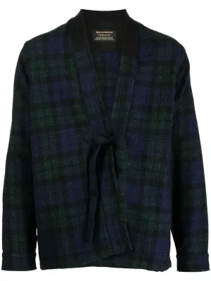 Tartan Front-Tie Jacket winter jackets clearance