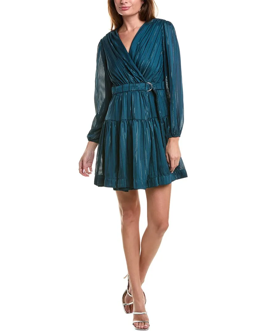 Taylor Shadow Stripe Wrap Dress