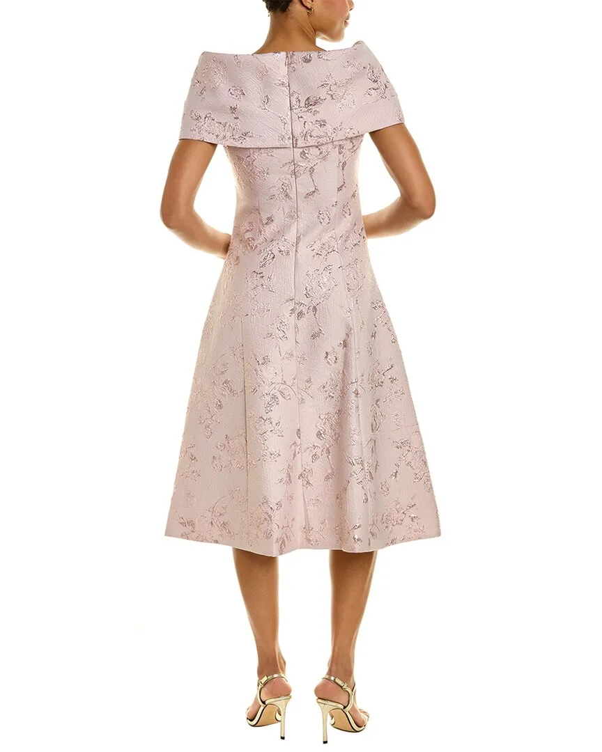 Teri Jon by Rickie Freeman Portrait Jacquard A-Line Dress