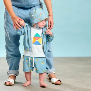 Die Bonnie Mob Boys Mavericks Strand-Denimshorts in Blau