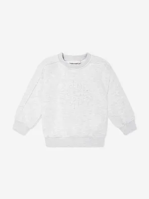 The Couture Club Kids Sweatshirt mit geprägtem Emblem in Grau