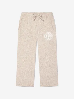 The Couture Club Kids Flauschige Jogger mit Logo in Beige