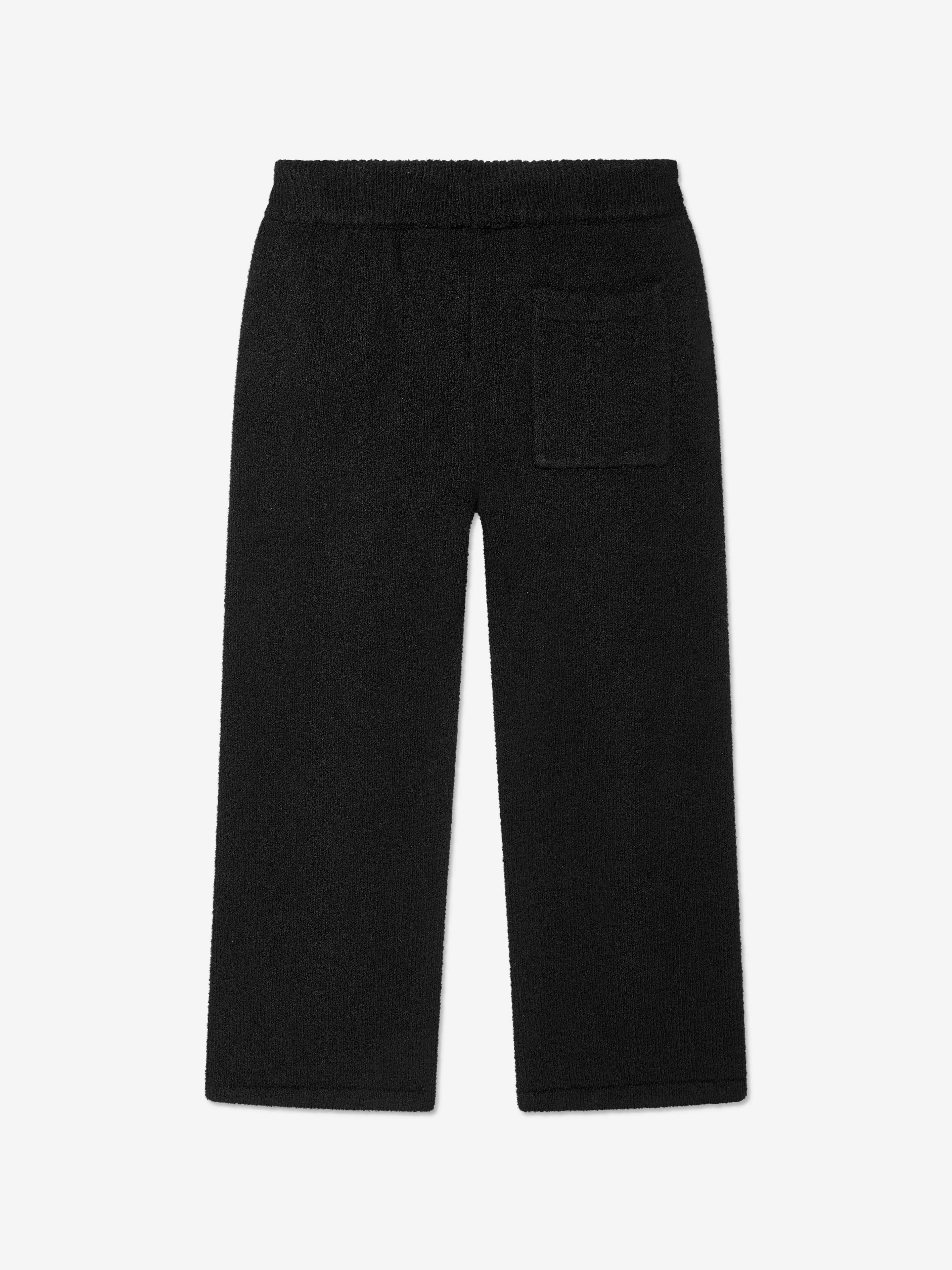 Die Couture Club Kids Flauschige Strick-Emblem Joggerhose in Schwarz