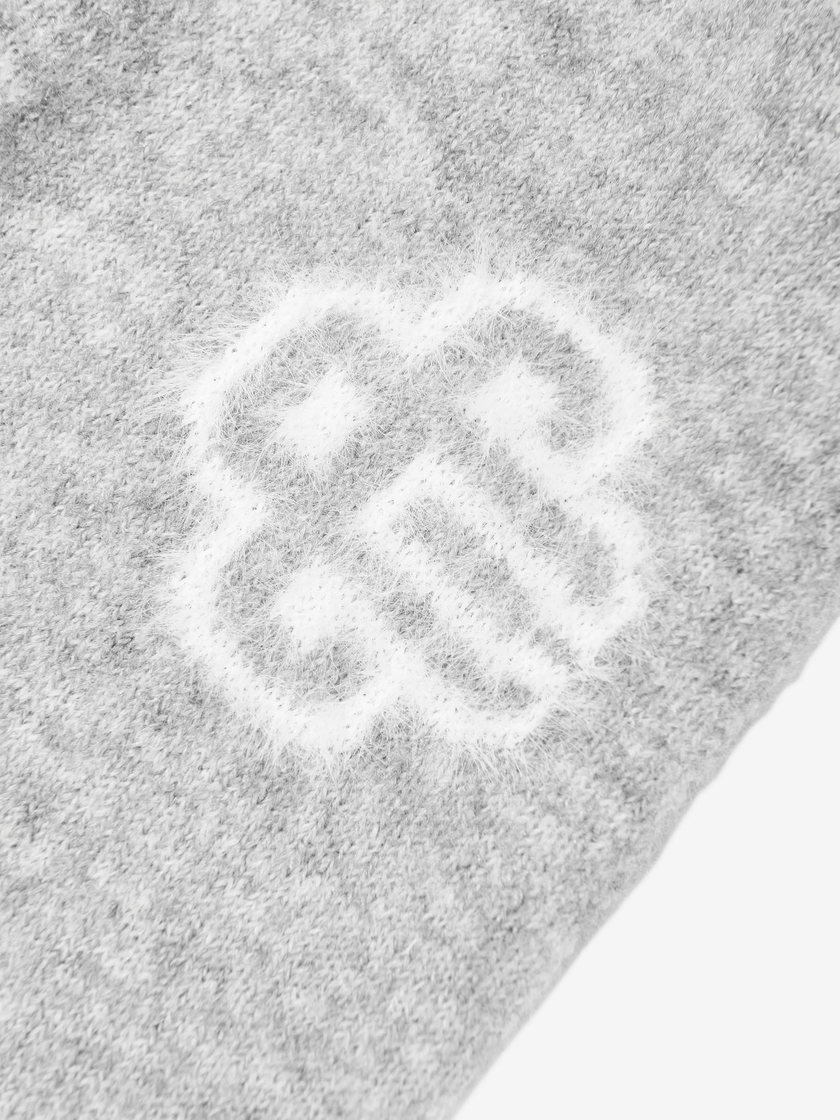 Die Couture Club Kids Flauschige Strick-Jogger mit Logo in Grau