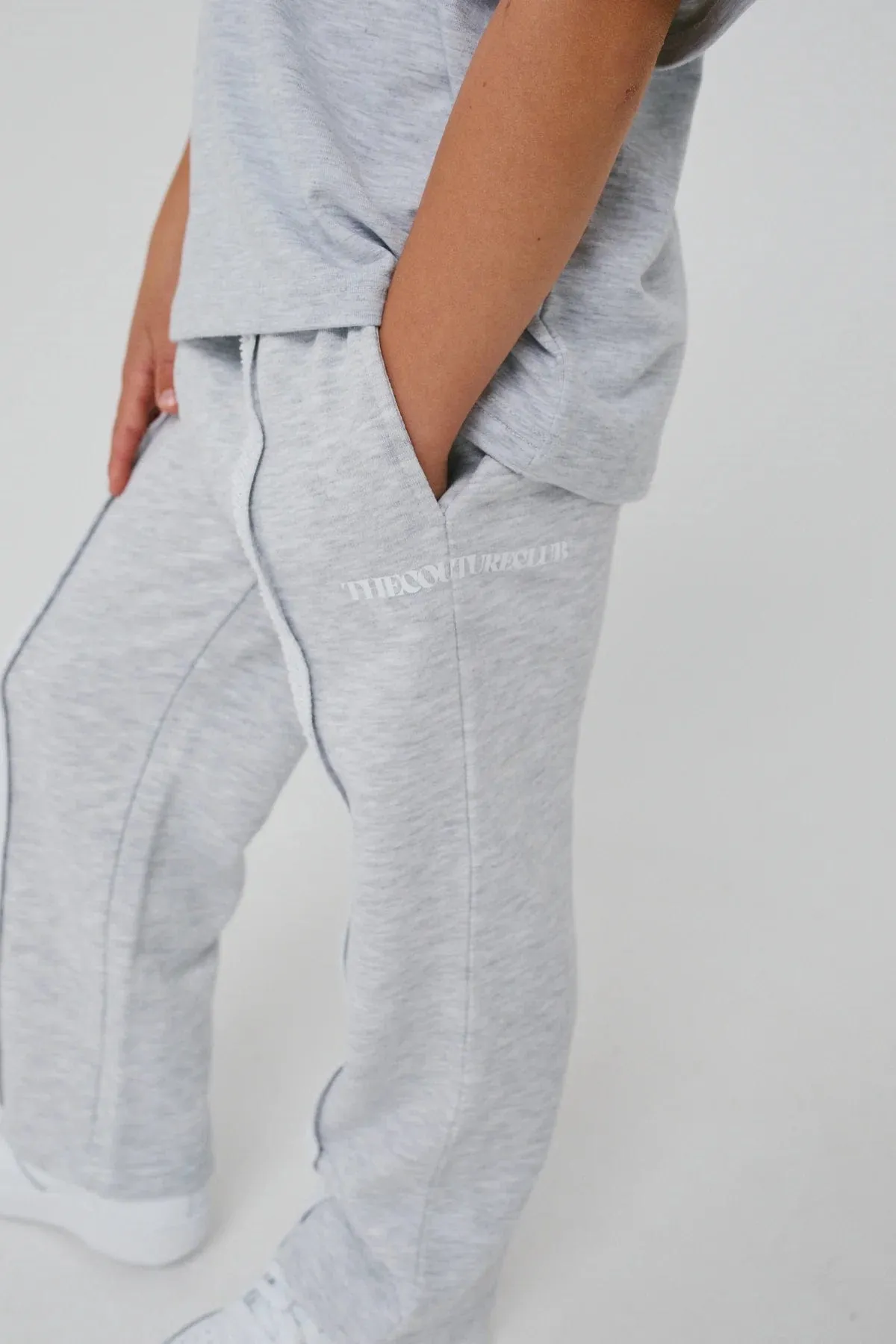 The Couture Club Kids Raw Seam Joggerhose exklusiv für Mitglieder in Grau