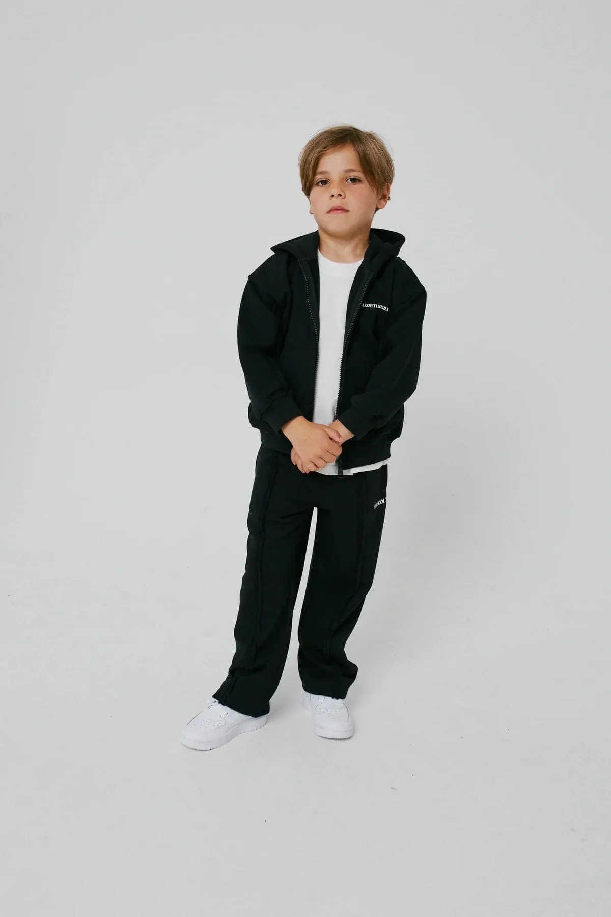 The Couture Club Kids Raw Seam Members Only Reißverschlussjacke in Schwarz