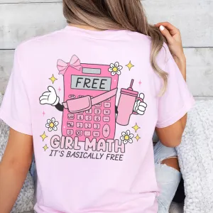 The Girl Math Calculator T-Shirt pregnancy jeans best price