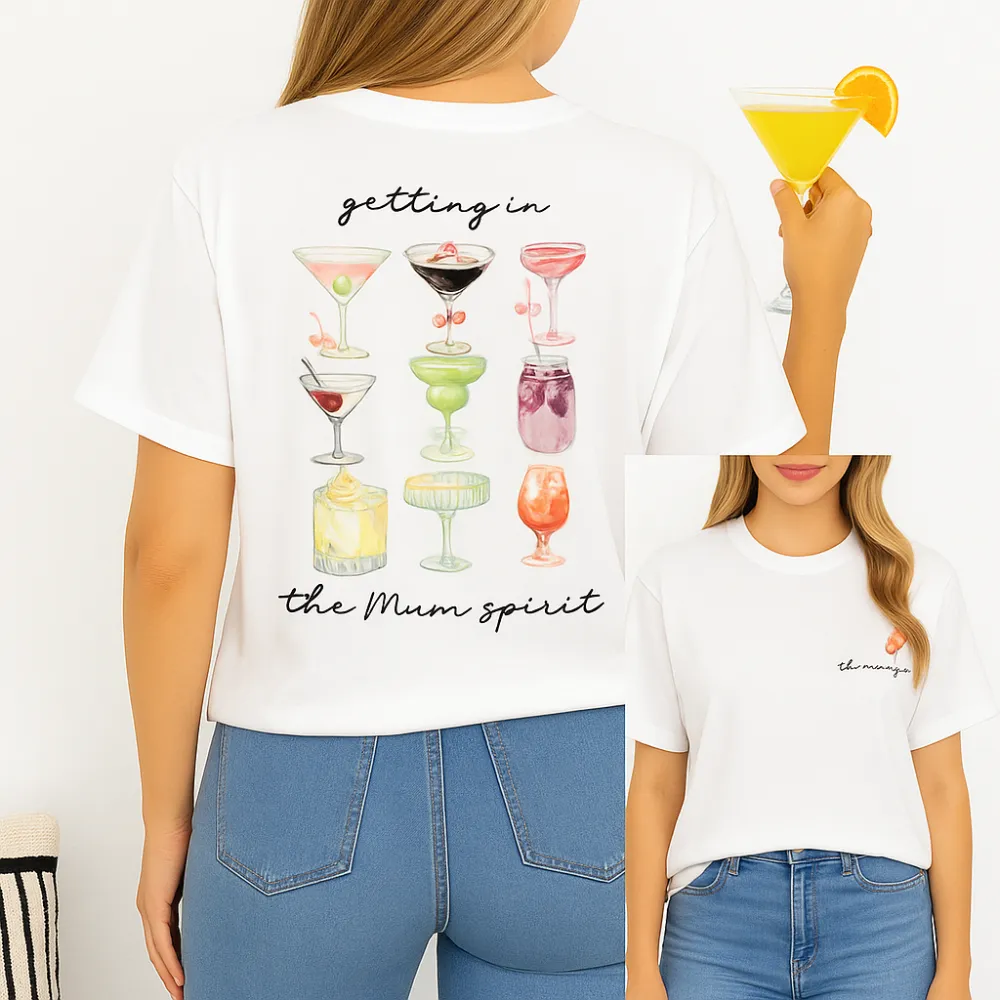 The Mum Spirit Front & Back Relaxed Boxy T-Shirt