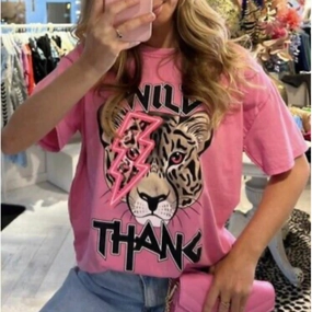 The Boutique Wild Thang Oversized Tee mum blouses clearance