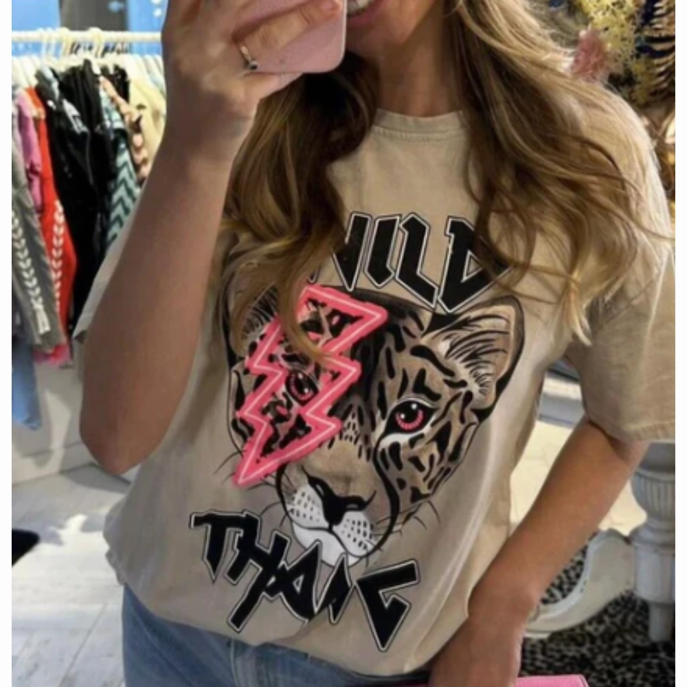 The Boutique Wild Thang Oversized Tee mum blouses clearance