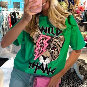 The Boutique Wild Thang Oversized Tee mum blouses clearance