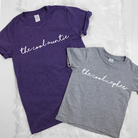 The Cool Auntie/The Cool Nephew Matching Tees (MRK X) mum blouses clearance