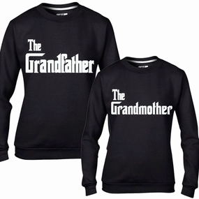 The Grandfather & Grandmother Black Sweaters (MRK X) Grandparent Clothing - grandpa clothes outlet