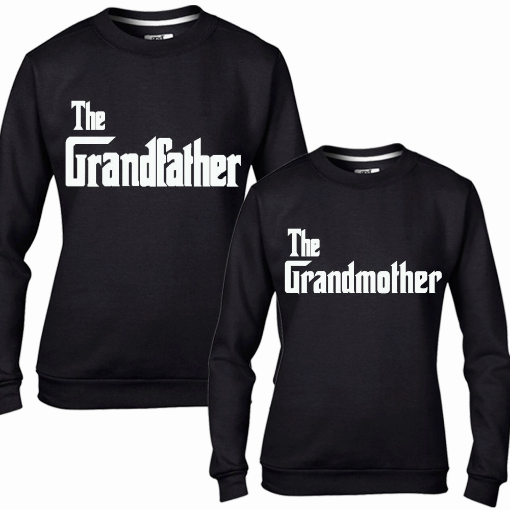 The Grandfather & Grandmother Black Sweaters (MRK X) Grandparent Clothing - grandpa clothes outlet