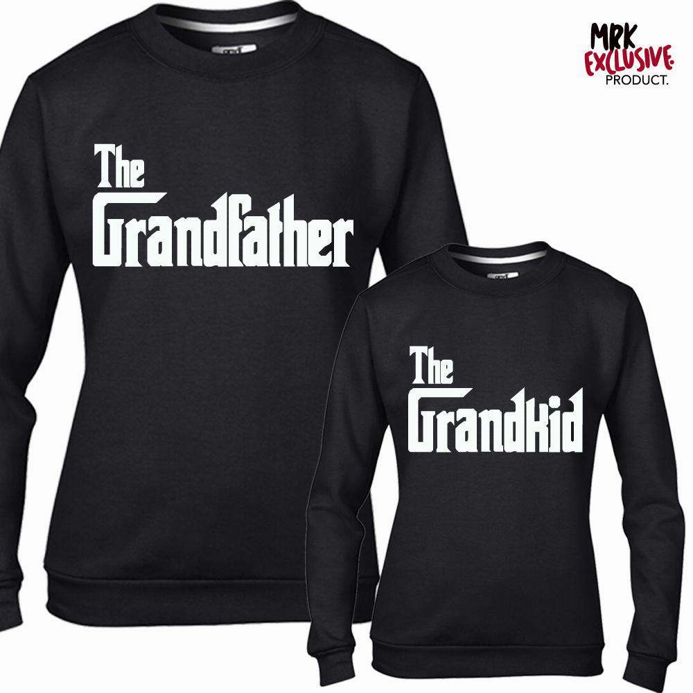 The Grandfather/Grandkid Mob Black Sweaters (MRK X) Grandparent Clothing - grandpa clothes outlet
