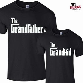 The Grandfather/Grandkid Mob Black Tees (MRK X) Grandparent Clothing - grandpa clothes outlet