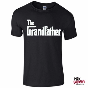 The Grandfather Mob Black Tee (MRK X) Grandparent Clothing - grandpa clothes outlet