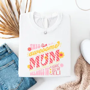 This Awesome Mum Belongs To Personalised T-Shirt pregnancy jeans best price