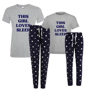 This Girl Loves Sleep Mum & Kid Matching Star Pyjamas discount mum dresses