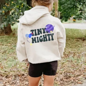 Tiny & Mighty Kids Back Logo Sand Hoodie girls skirts clearance