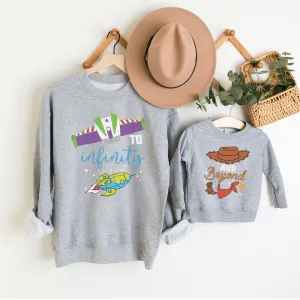 To Infinity & Beyond Matching Heather Grey Sweatshirts nursing tops best deals