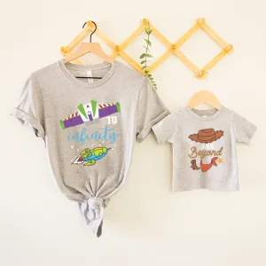 To Infinity & Beyond Matching Heather Grey T-shirts nursing tops best deals