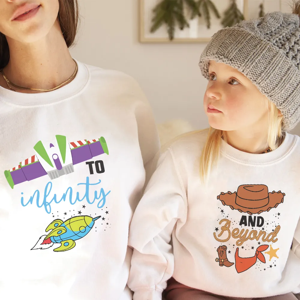To Infinity & Beyond Matching White Sweatshirts nursing tops best deals