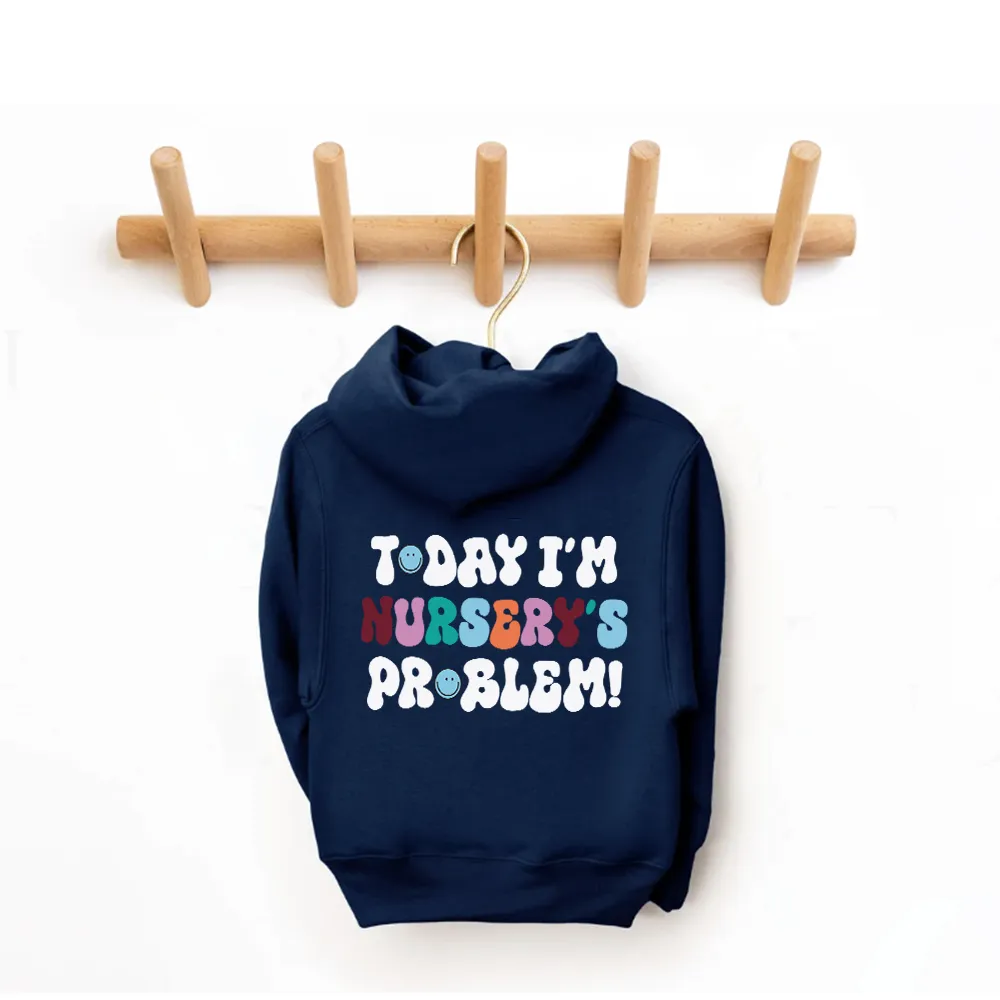 Today I'm Nursery's Problem Kids Back Logo Hoodie girls skirts clearance