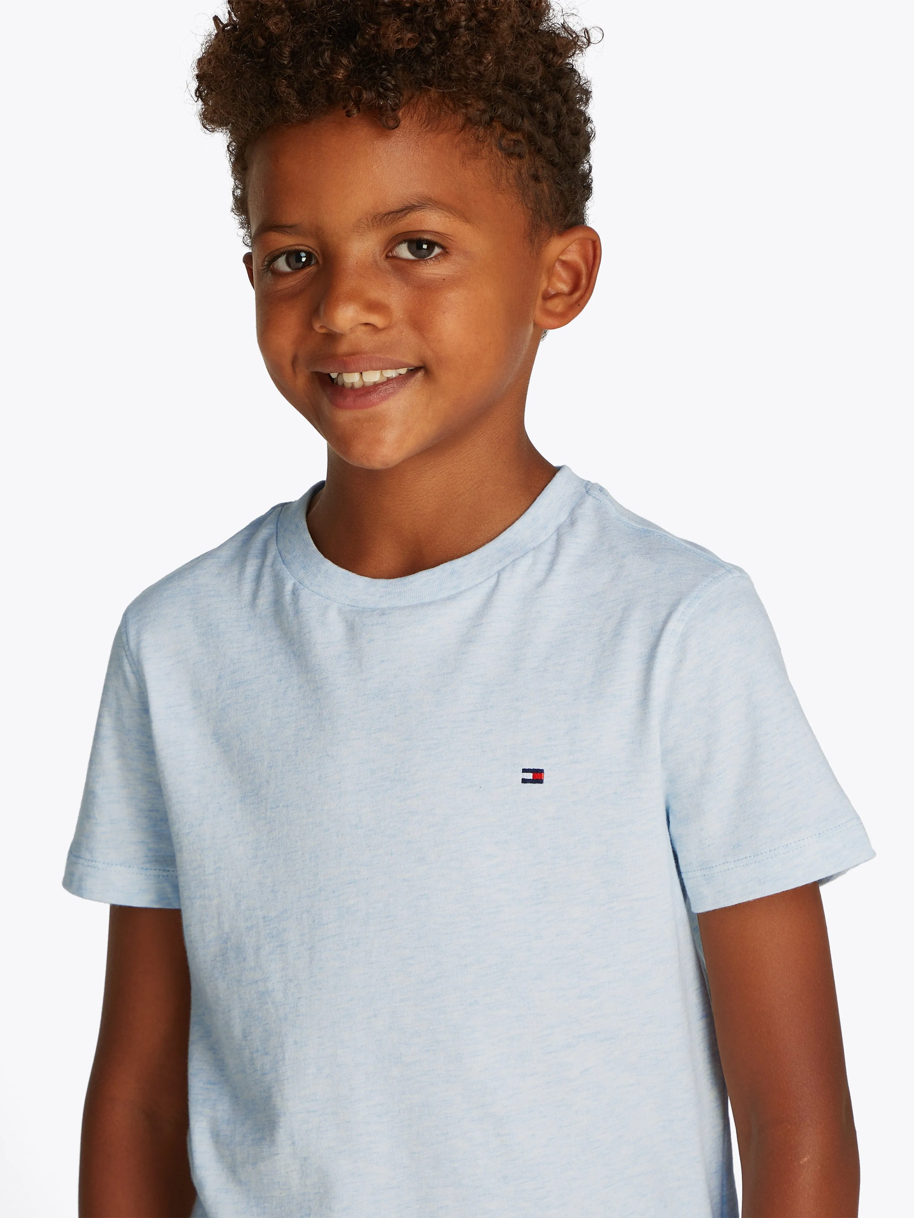 Tommy Hilfiger Jungen Essential Baumwoll-T-Shirt in Blau