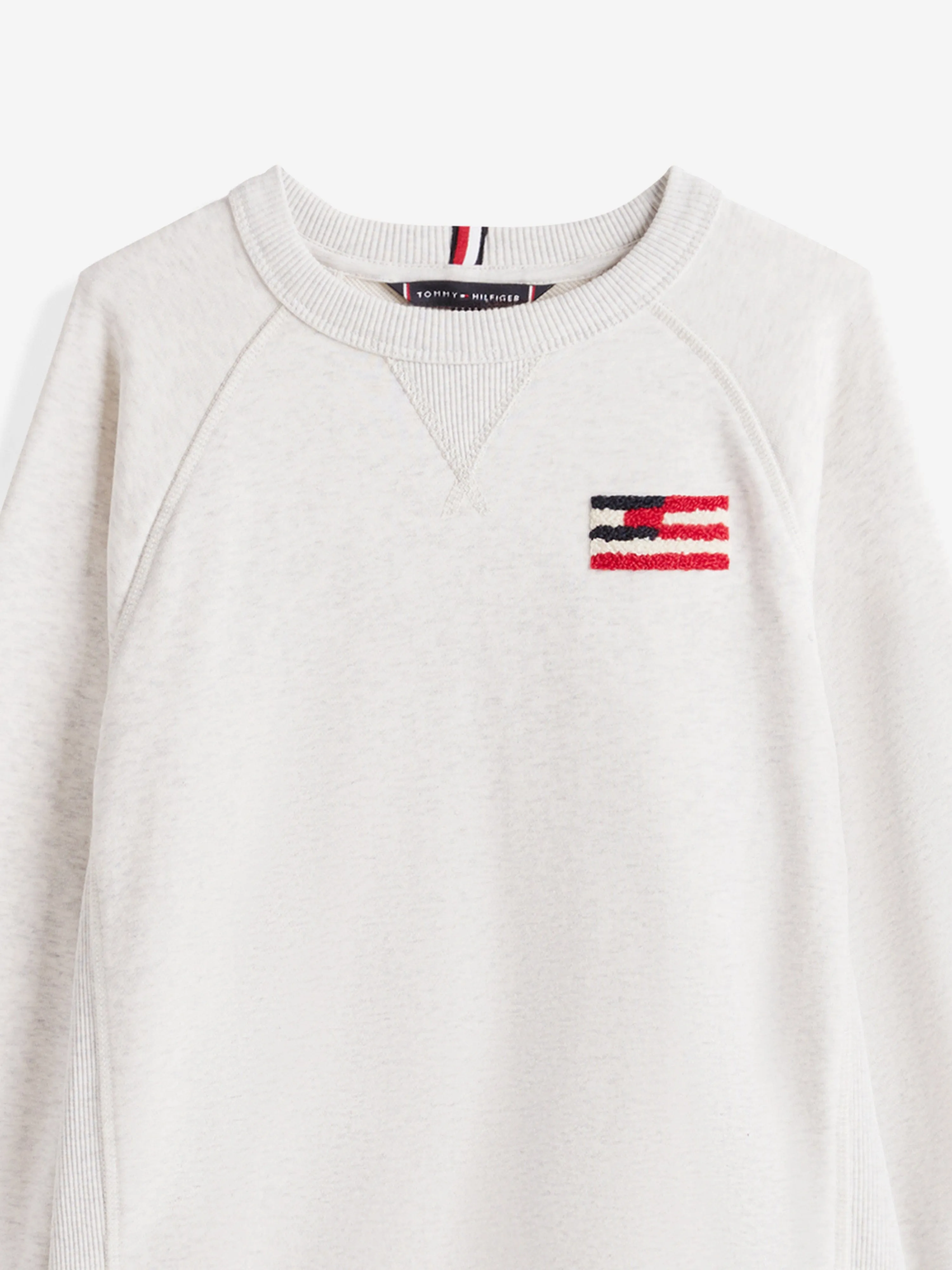 Tommy Hilfiger Boys Hilfiger Flag Entspanntes Sweatshirt in Grau