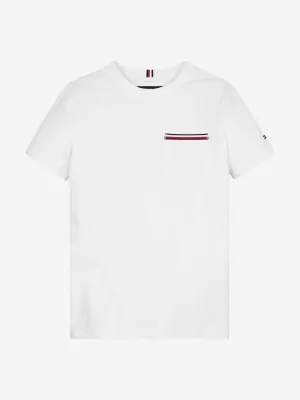 Tommy Hilfiger Jungen T-Shirt mit Tasche in Weiß