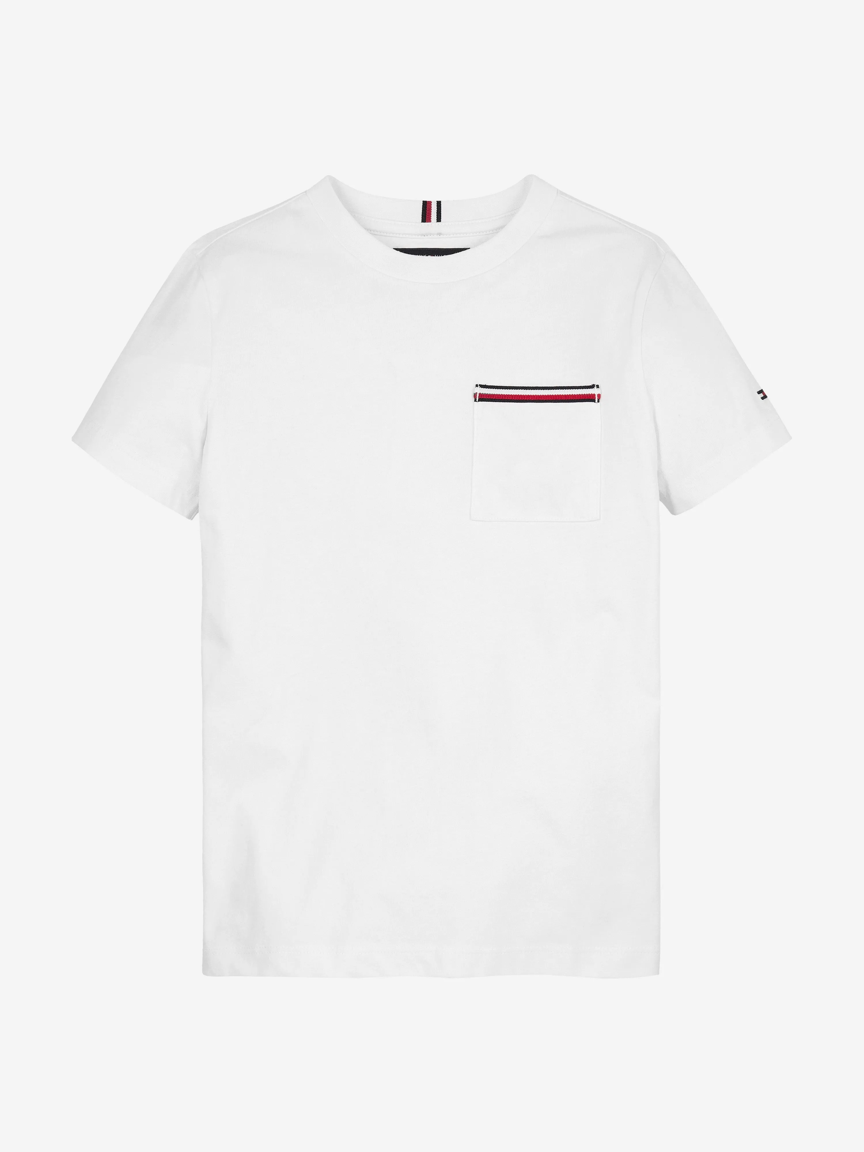 Tommy Hilfiger Jungen T-Shirt mit Tasche in Weiß