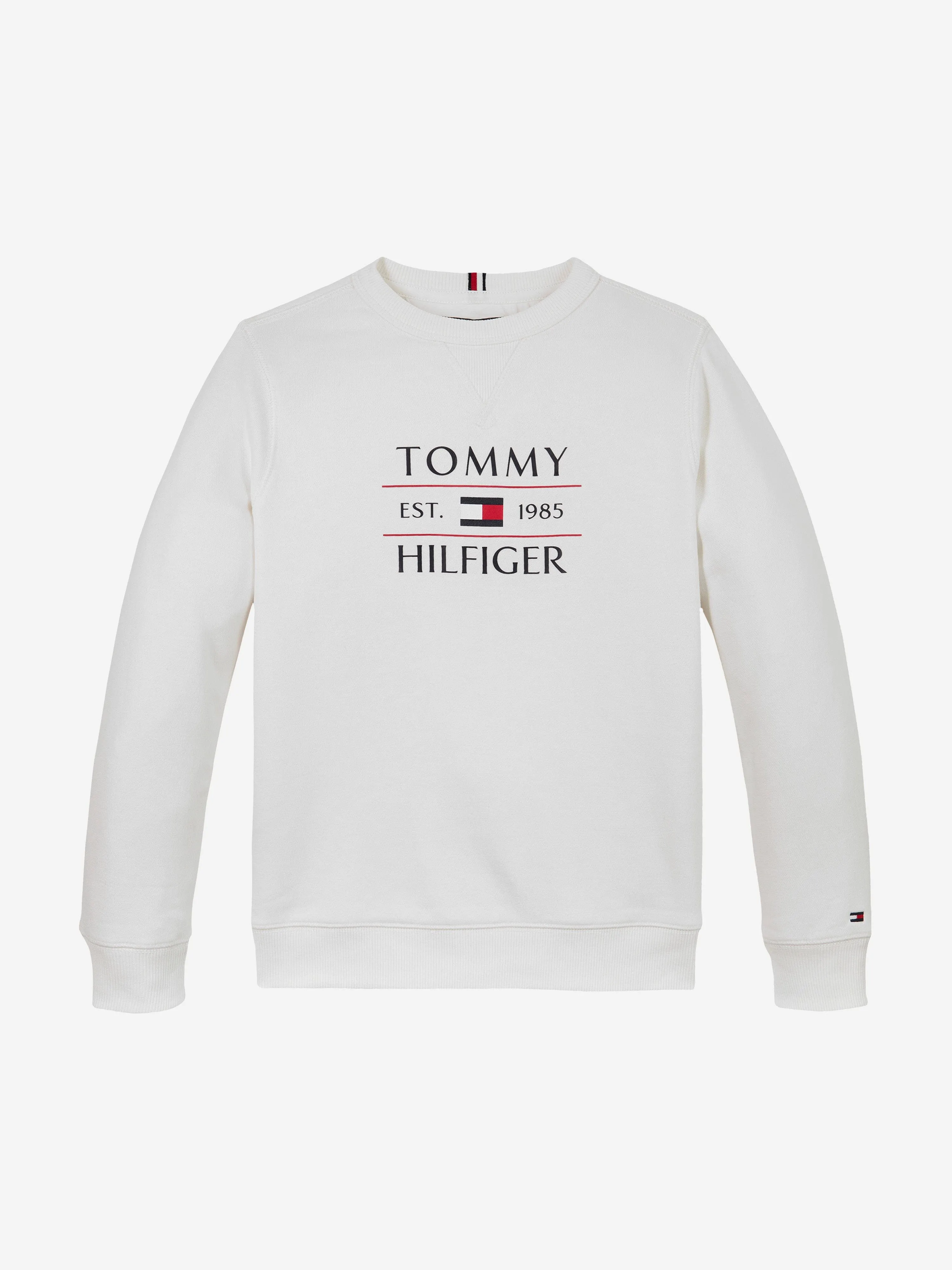 Tommy Hilfiger Jungen Tommy Flag Sweatshirt in Weiß