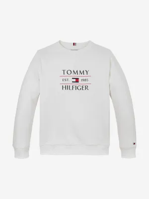 Tommy Hilfiger Jungen Tommy Flag Sweatshirt in Weiß
