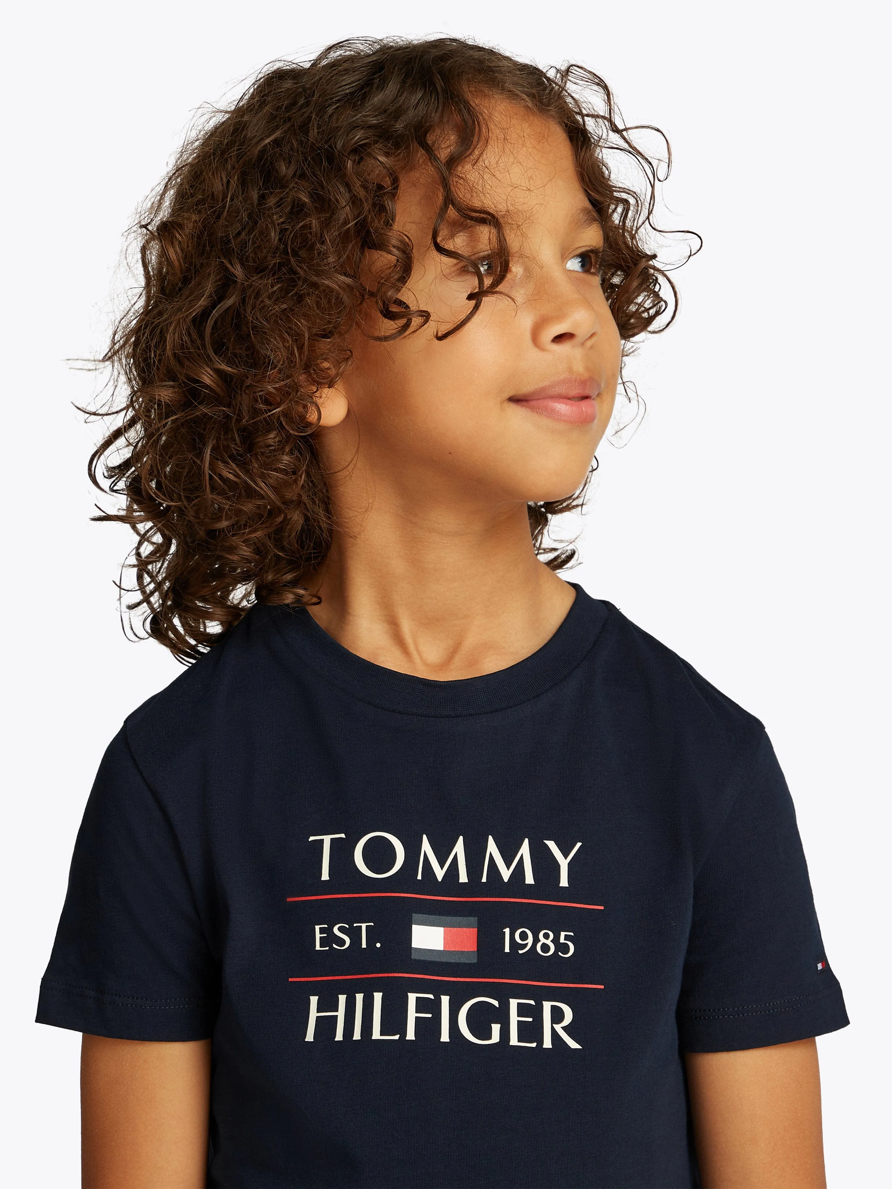 Tommy Hilfiger Jungen Tommy Flag T-Shirt in Marineblau