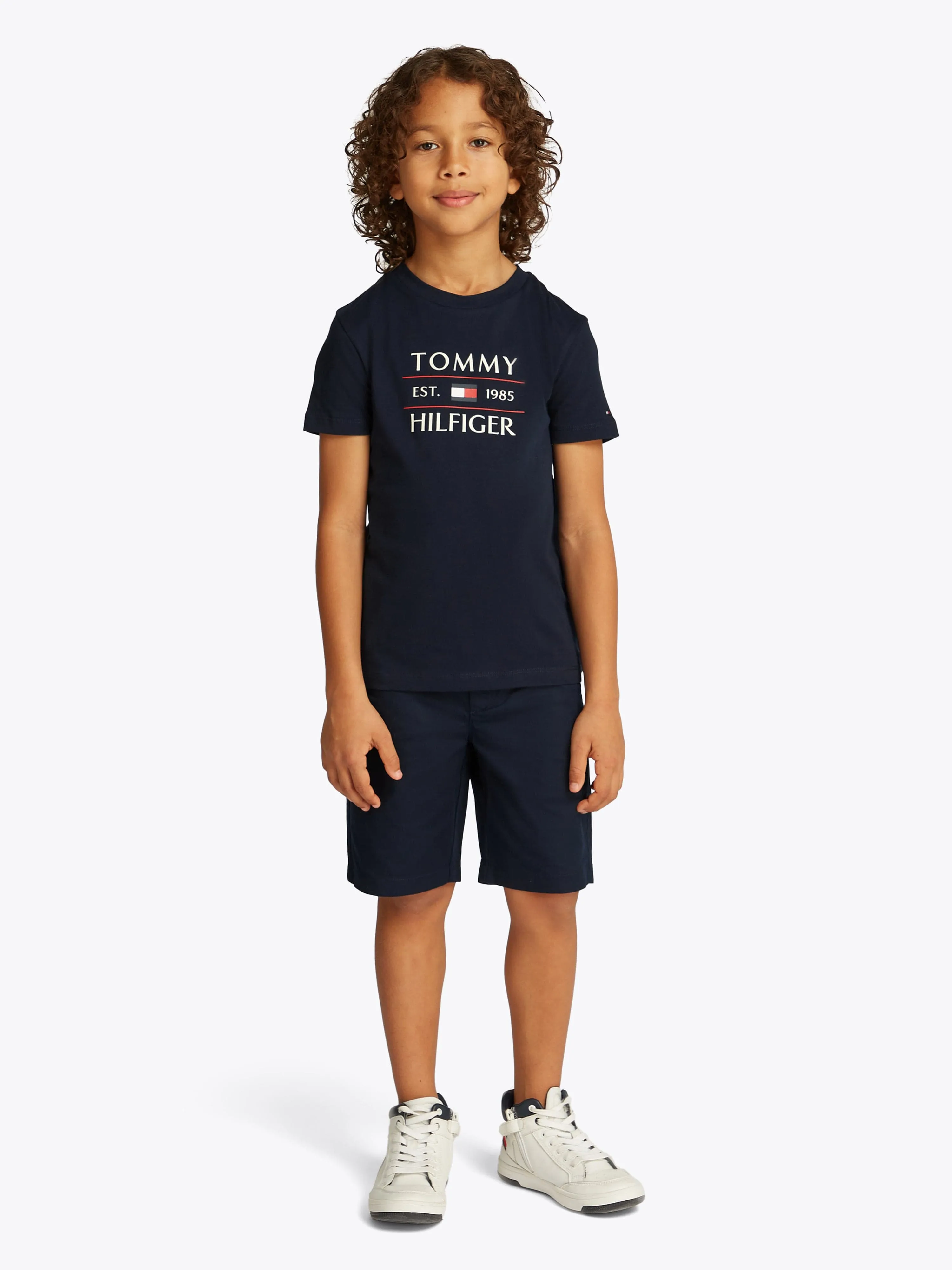 Tommy Hilfiger Jungen Tommy Flag T-Shirt in Marineblau