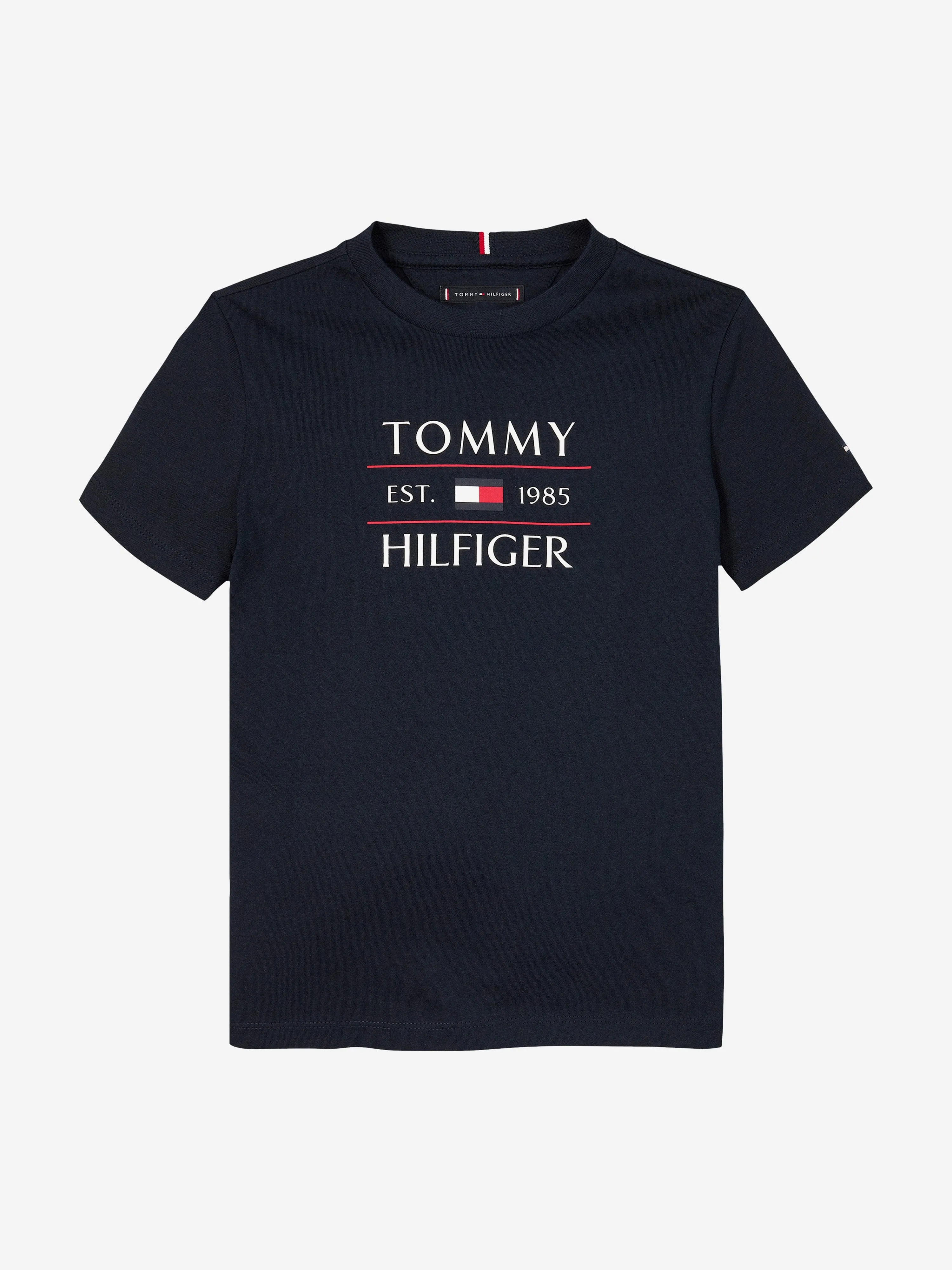 Tommy Hilfiger Jungen Tommy Flag T-Shirt in Marineblau
