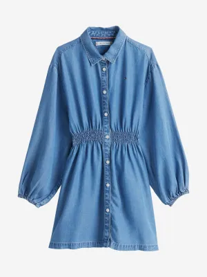 Tommy Hilfiger Mädchen Chambray Shirtkleid in Blau