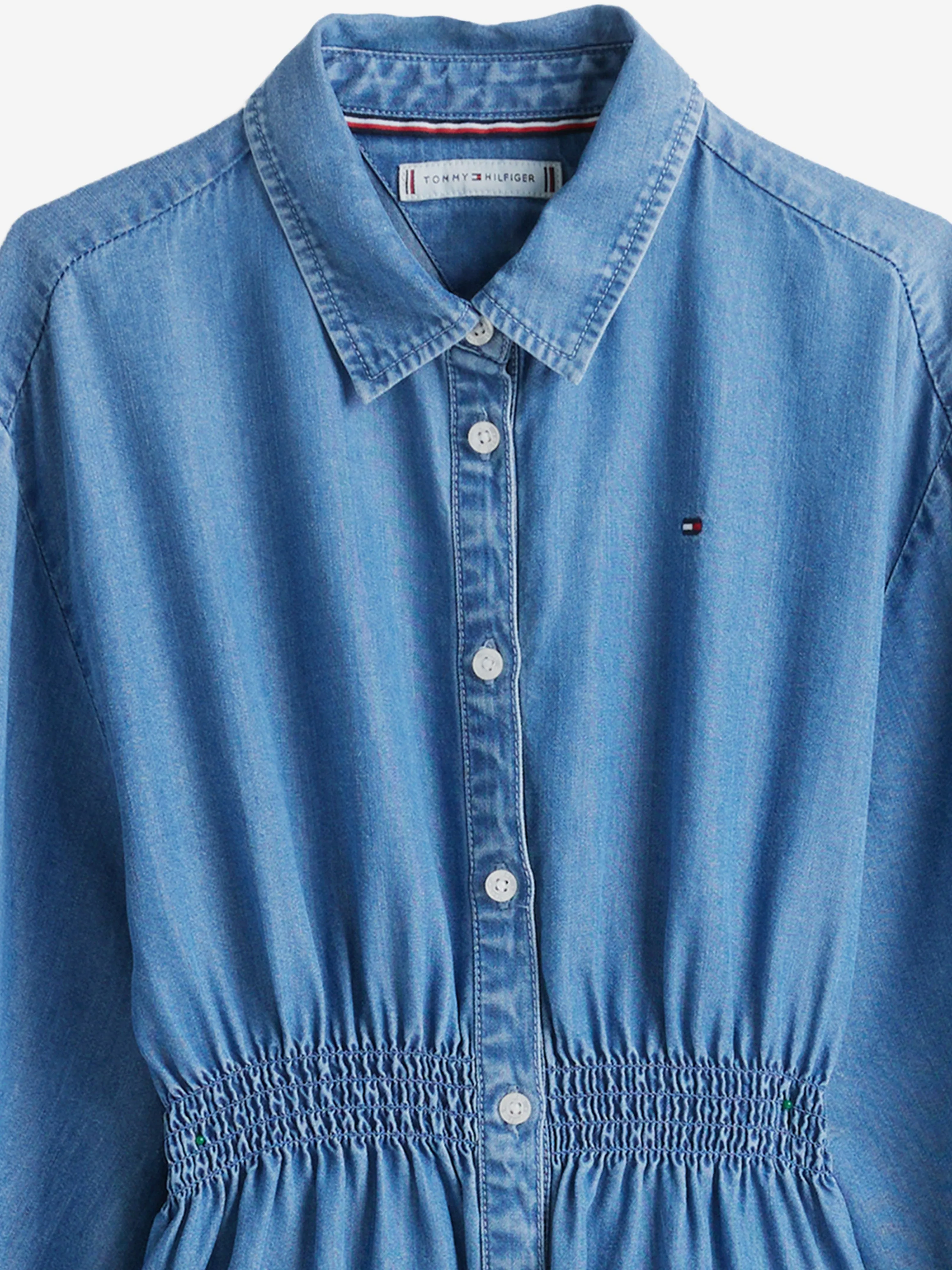 Tommy Hilfiger Mädchen Chambray Shirtkleid in Blau