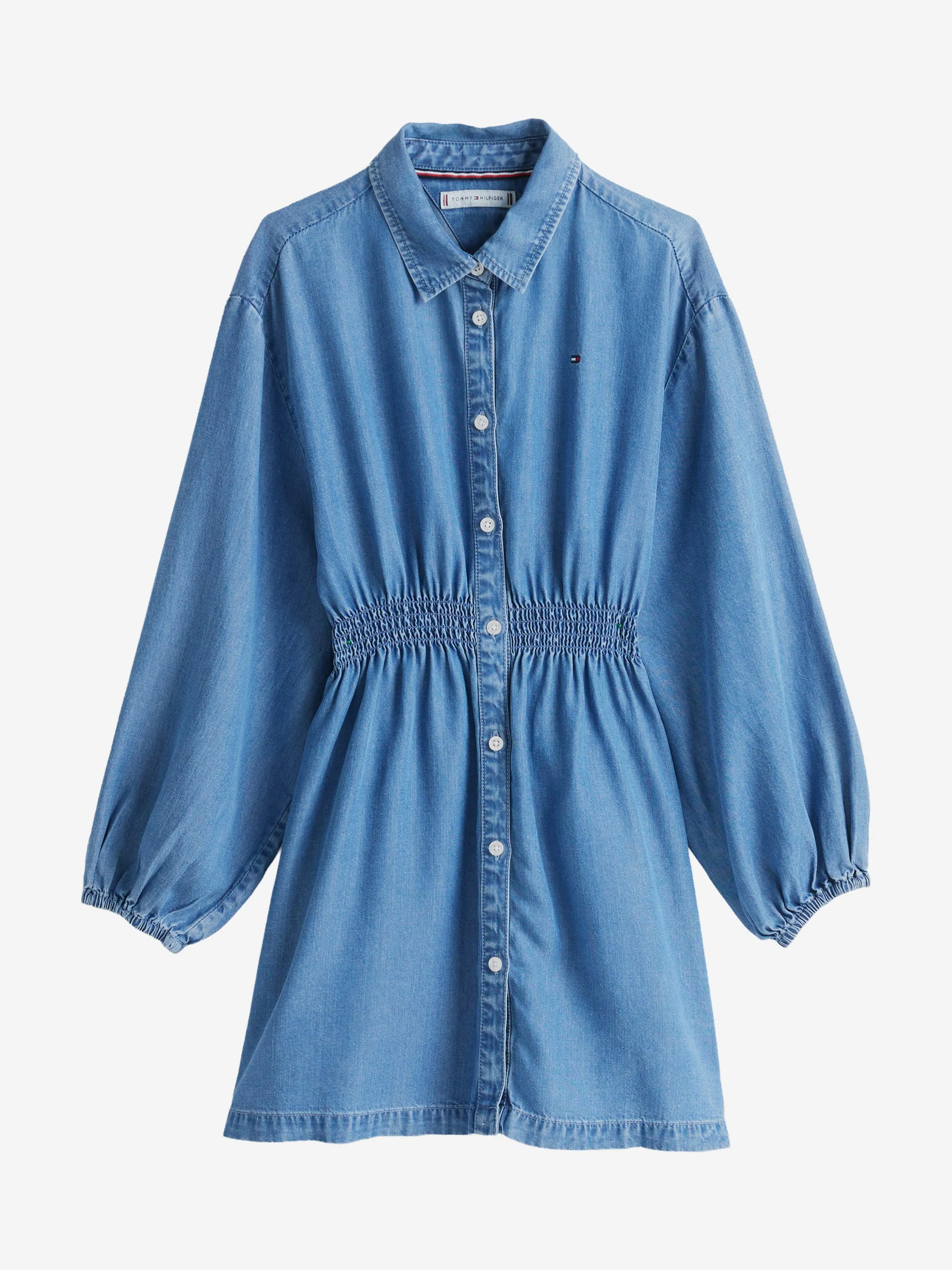 Tommy Hilfiger Mädchen Chambray Shirtkleid in Blau