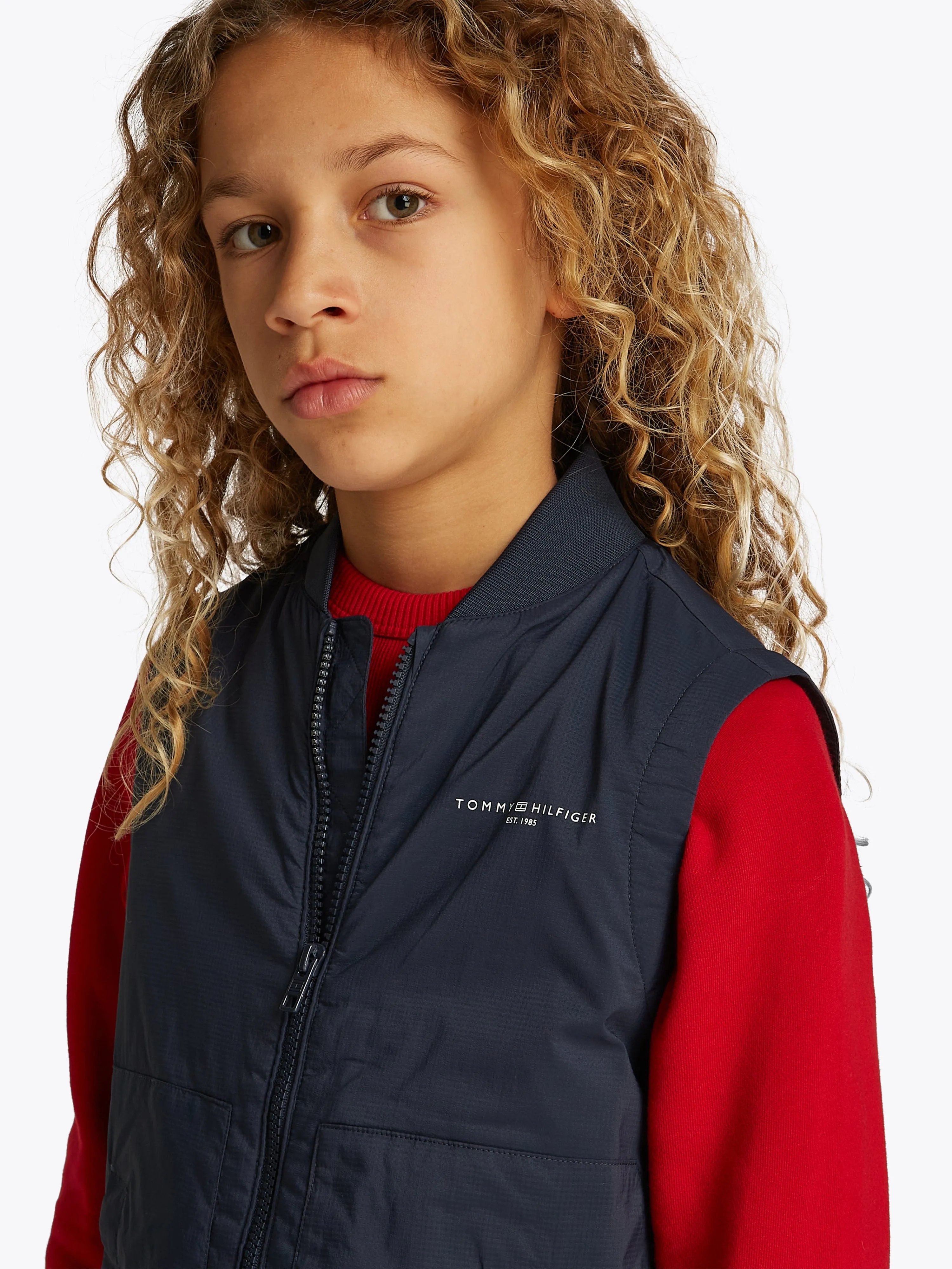 Tommy Hilfiger Kids Steppbare Weste in Marineblau