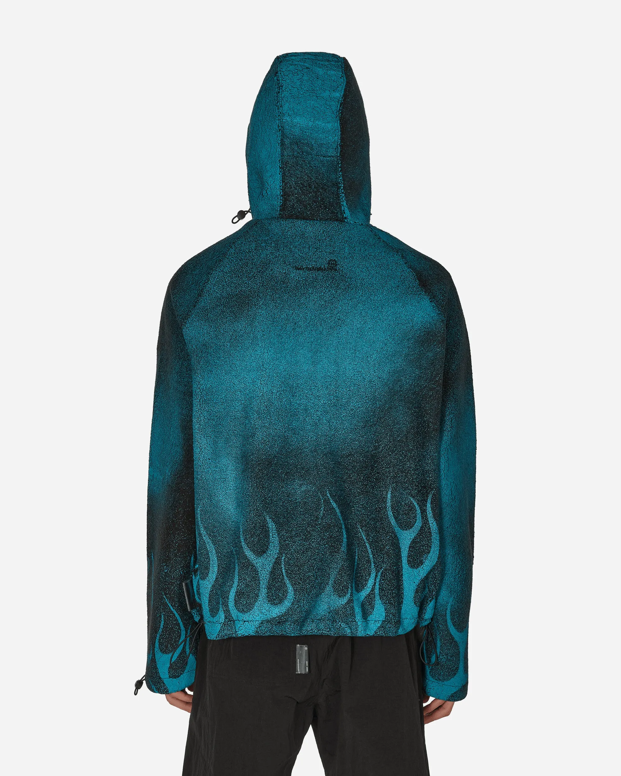 Traction Kapuzen-Fleecejacke Schwarze Flammen