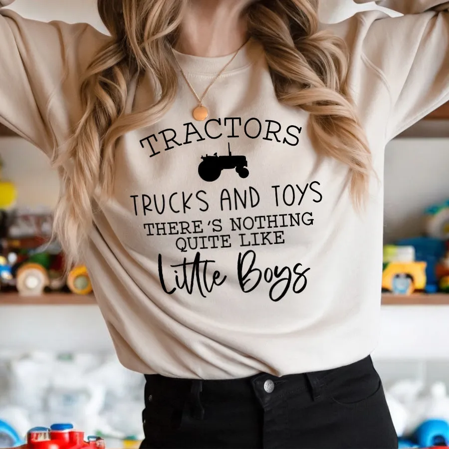 Tractors, Trucks & Toys Boy Mum Sweatshirt postpartum clothes sale