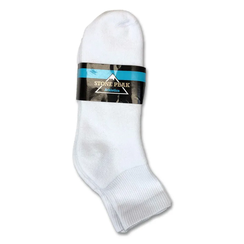 Find Designer Stone Peak Adult 1/4 Crew Sport Socks - White 3pk at best price, you can find various styles of our fashion Items.
