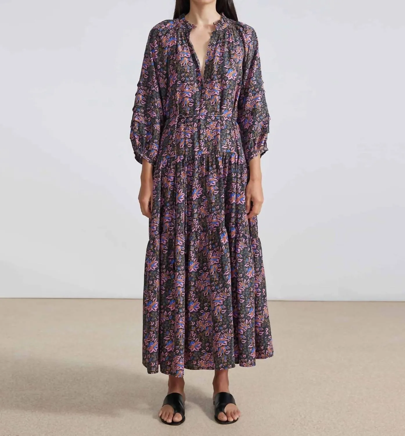 Trinidad Maxi Dress In Folk Foliage