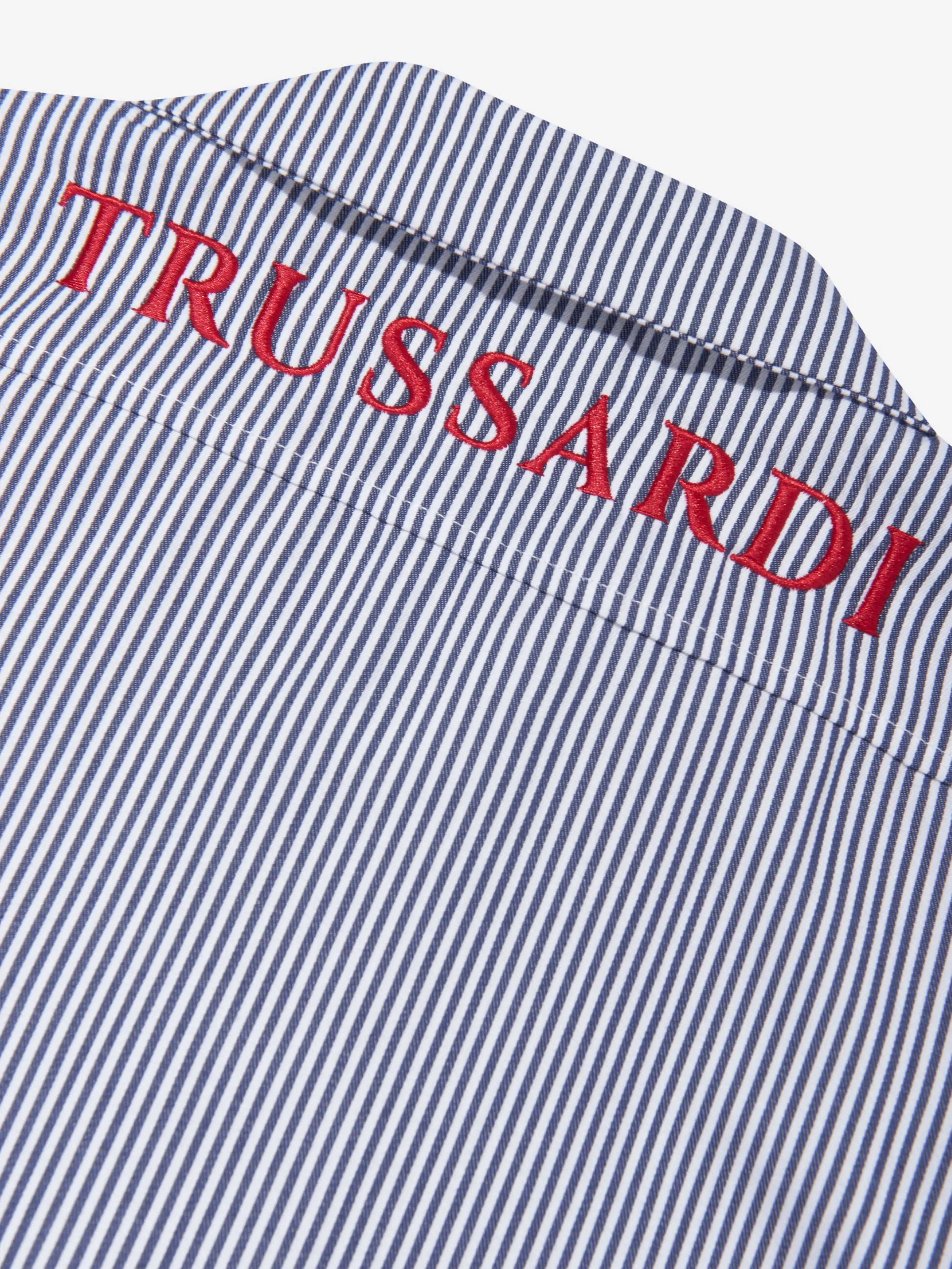 Trussardi Boys Copren Kurzarmhemd in Marineblau