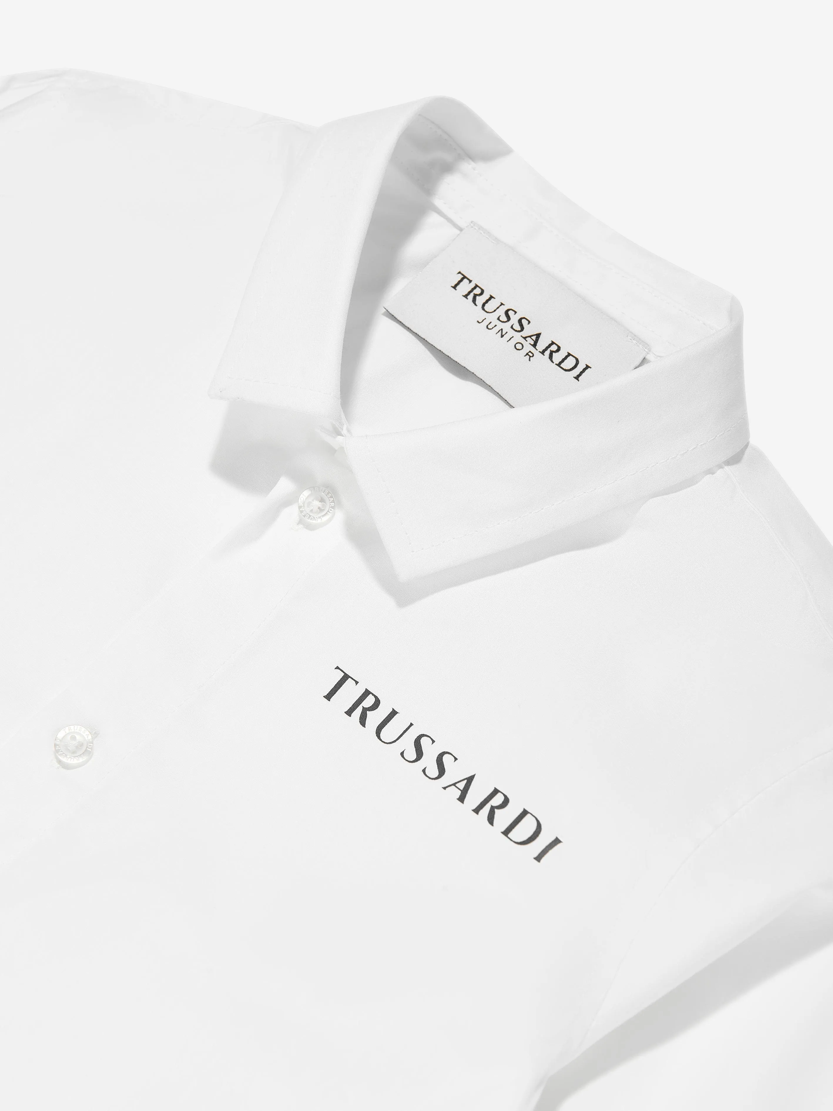 Trussardi Boys Delher Logo Shirt in Weiß