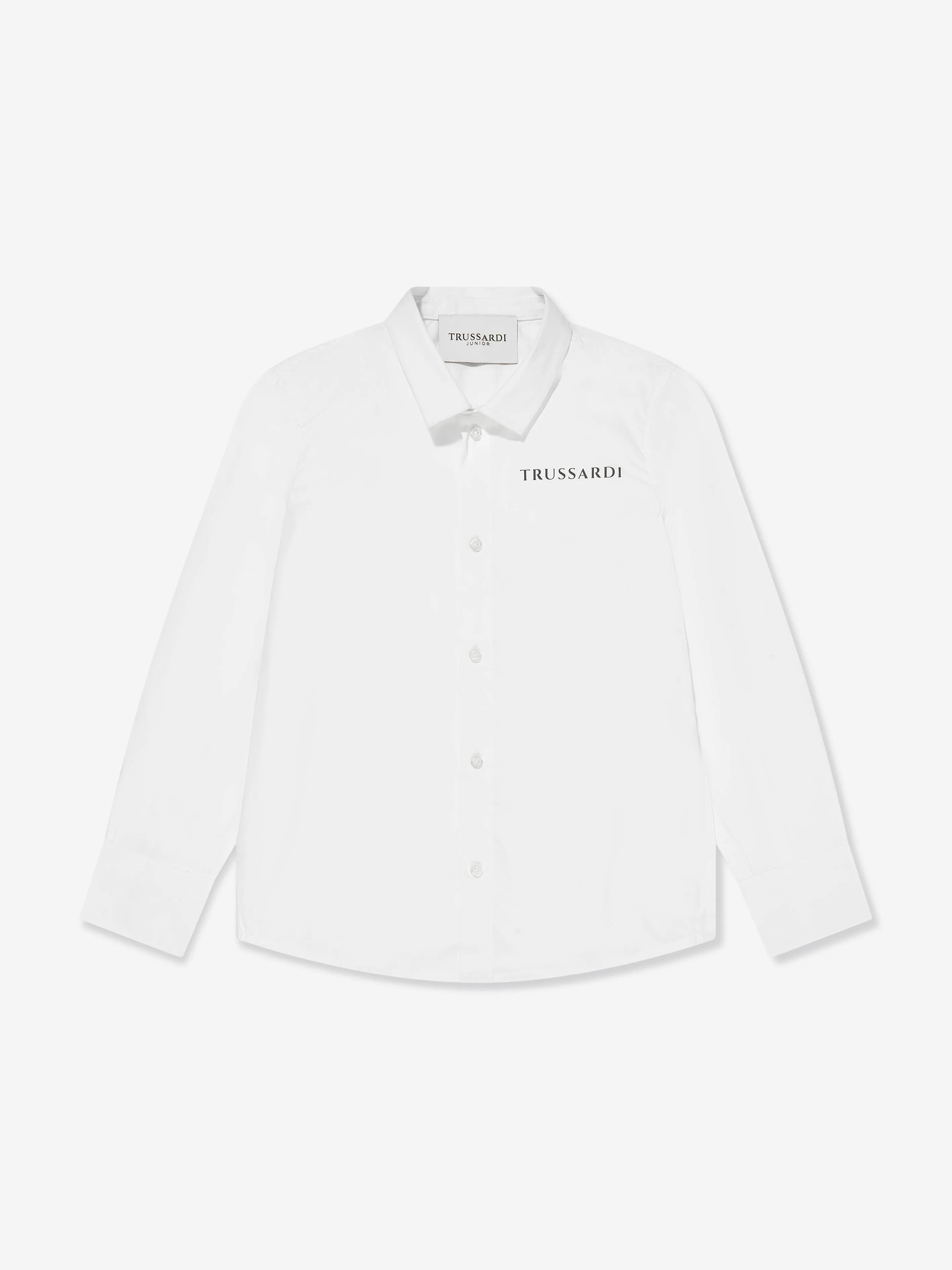Trussardi Boys Delher Logo Shirt in Weiß