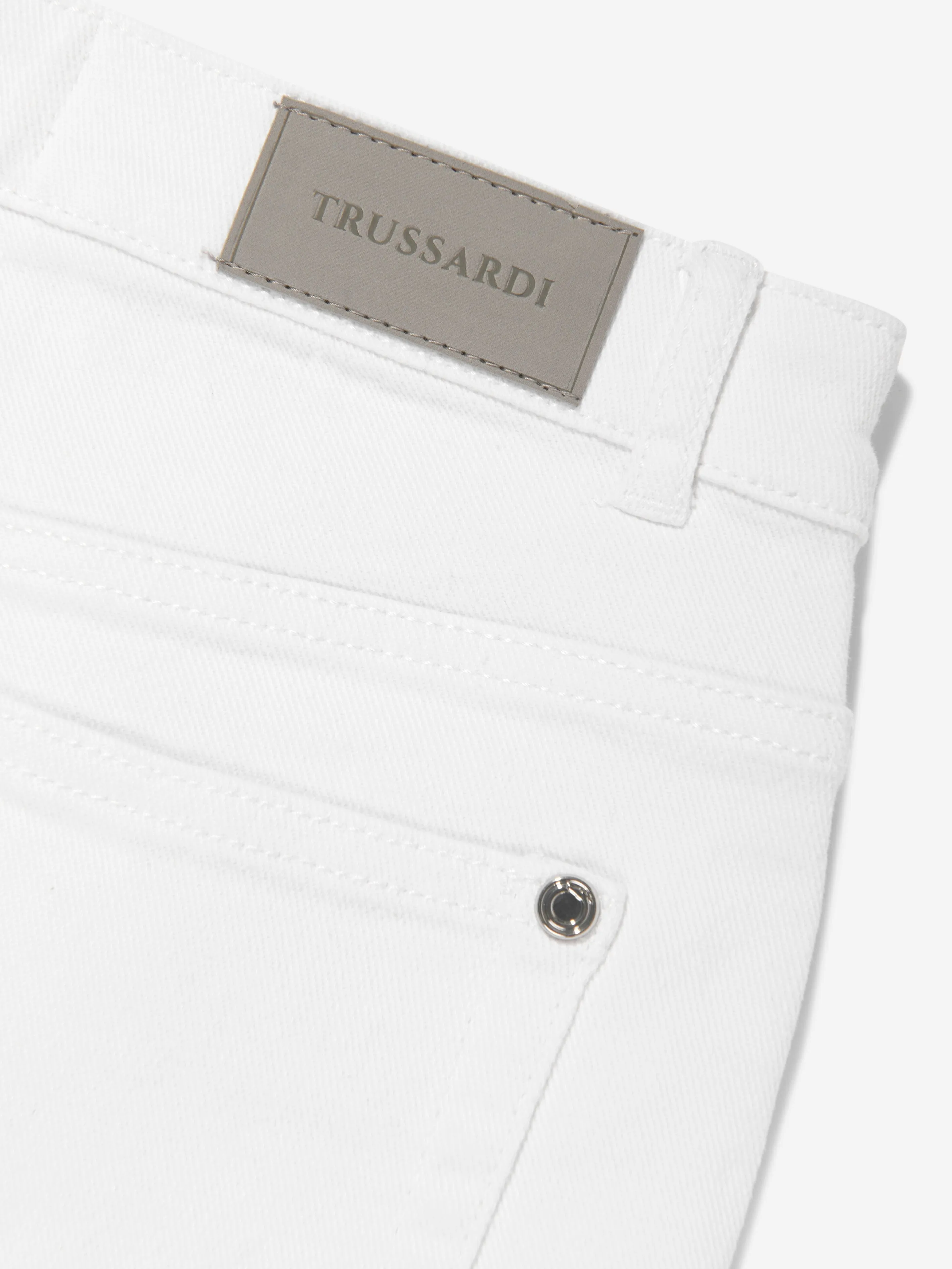 Trussardi Boys Mogurean Bermuda-Shorts in Weiß